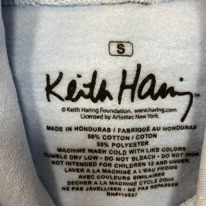 Keith Haring Hoodie Sweatshirt Mens Small Blue Pisa 89 Art