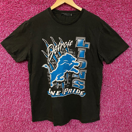 Junk Food Clothing Women's Detroit Lions One Pride Vintage Tee Large