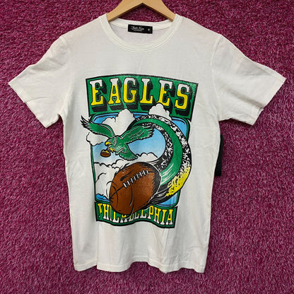 Junk Food Clothing Philadelphia Eagles Sky Vintage Style Graphic Tee Small