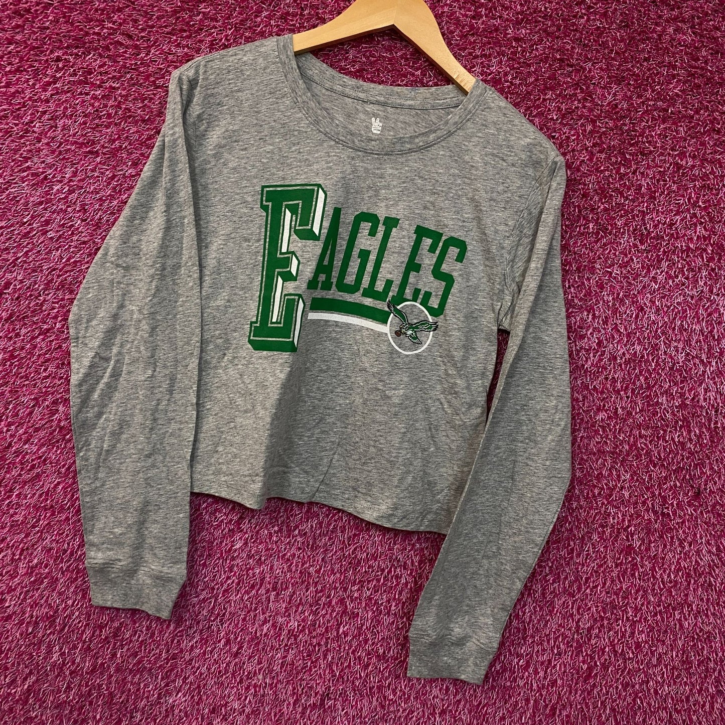 Junk Food Clothing Philadelphia Eagles Field Goal Long Sleeve Crop Small