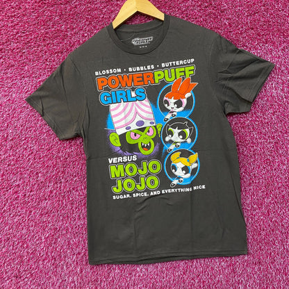 The Power Puff Girls Vs Mojo Jojo Cartoon Classic Retro Design T-Shirt Medium