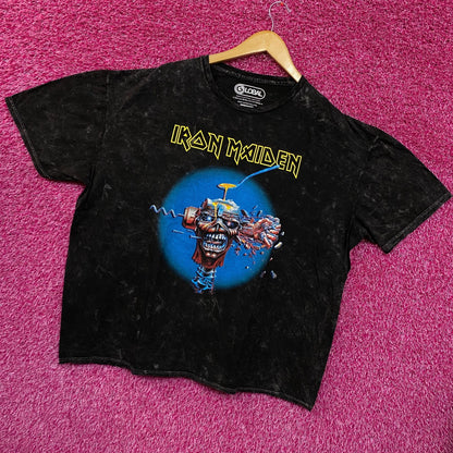Iron Maiden Can I Play With Madness Mineral wash oversized Tshirt size XL