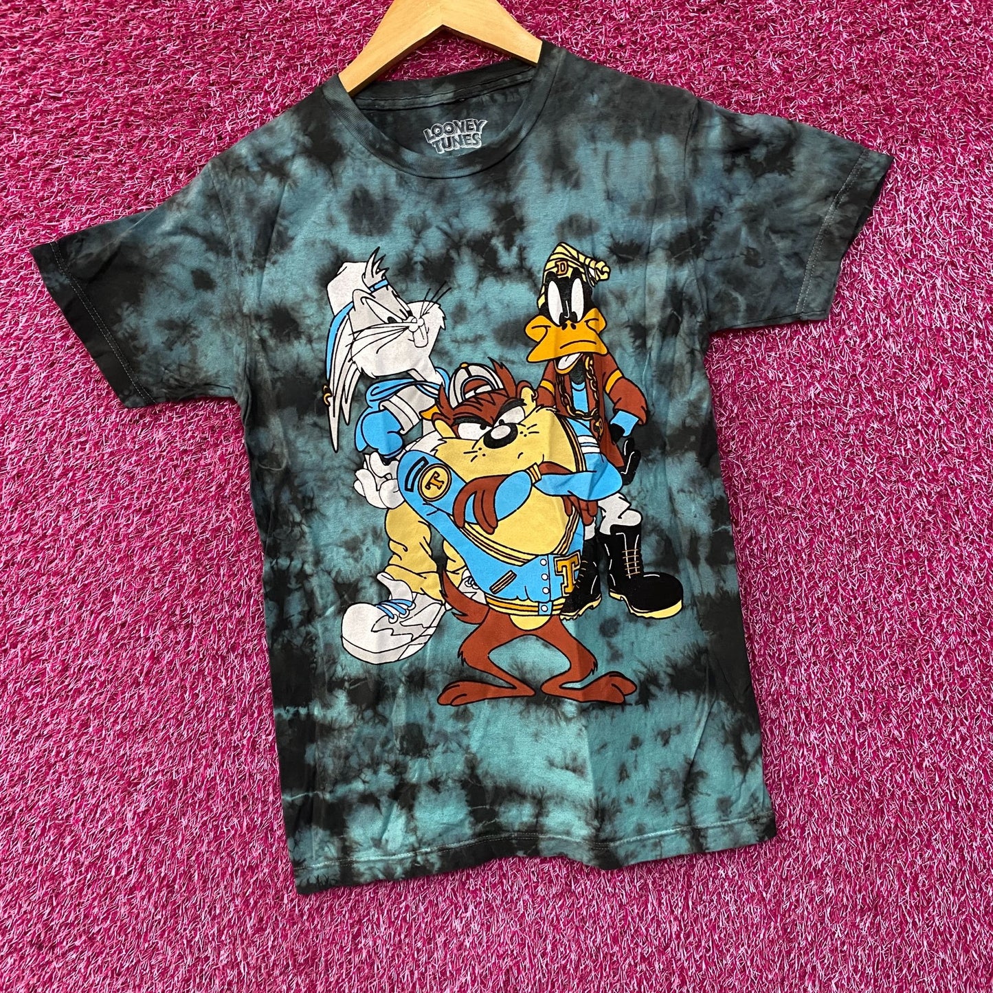 Looney Tunes - Bugs Bunny, Daffy Duck, and Taz- Tie Dye T-Shirt Small