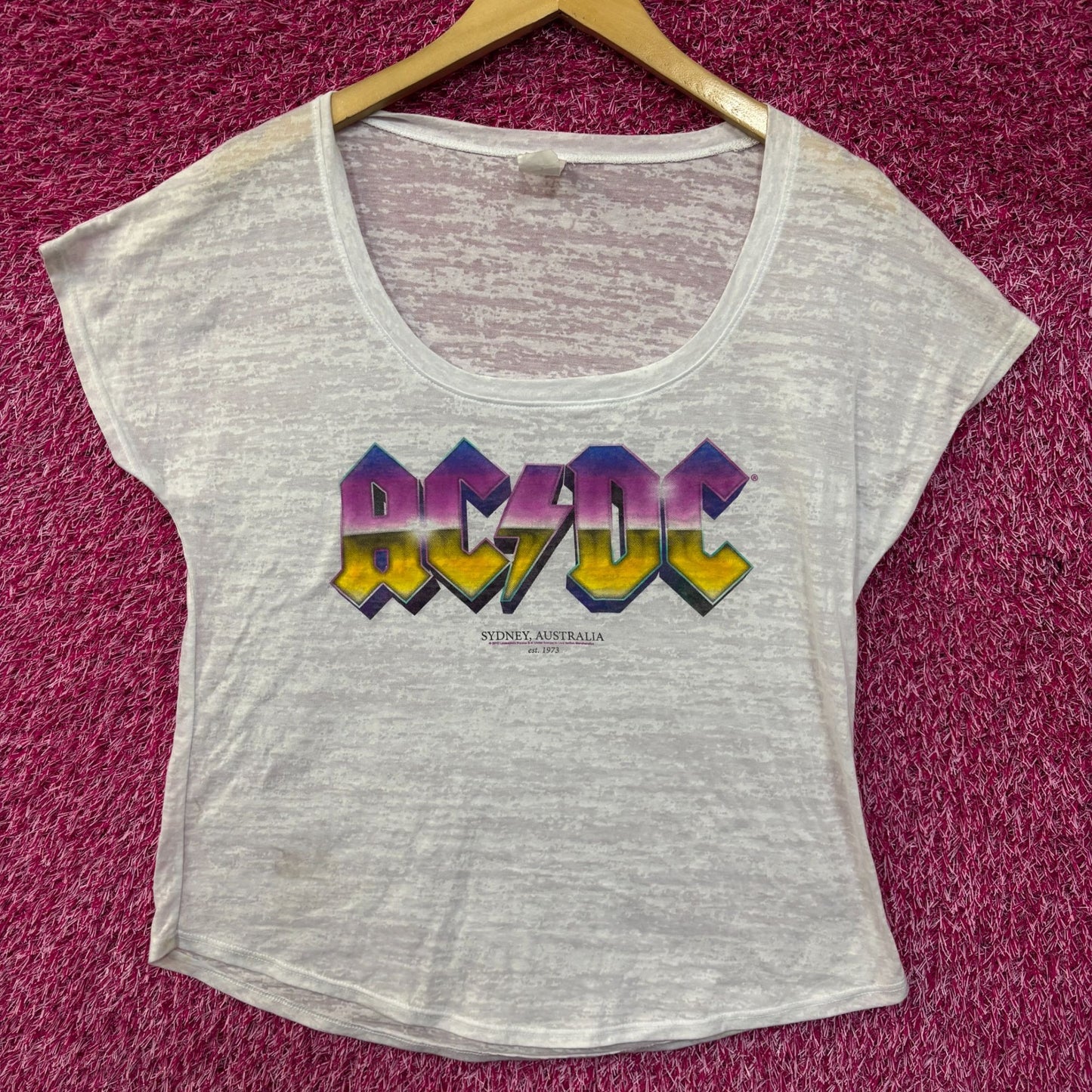 AC/DC Sydney Australia woman’s rock Tshirt size large