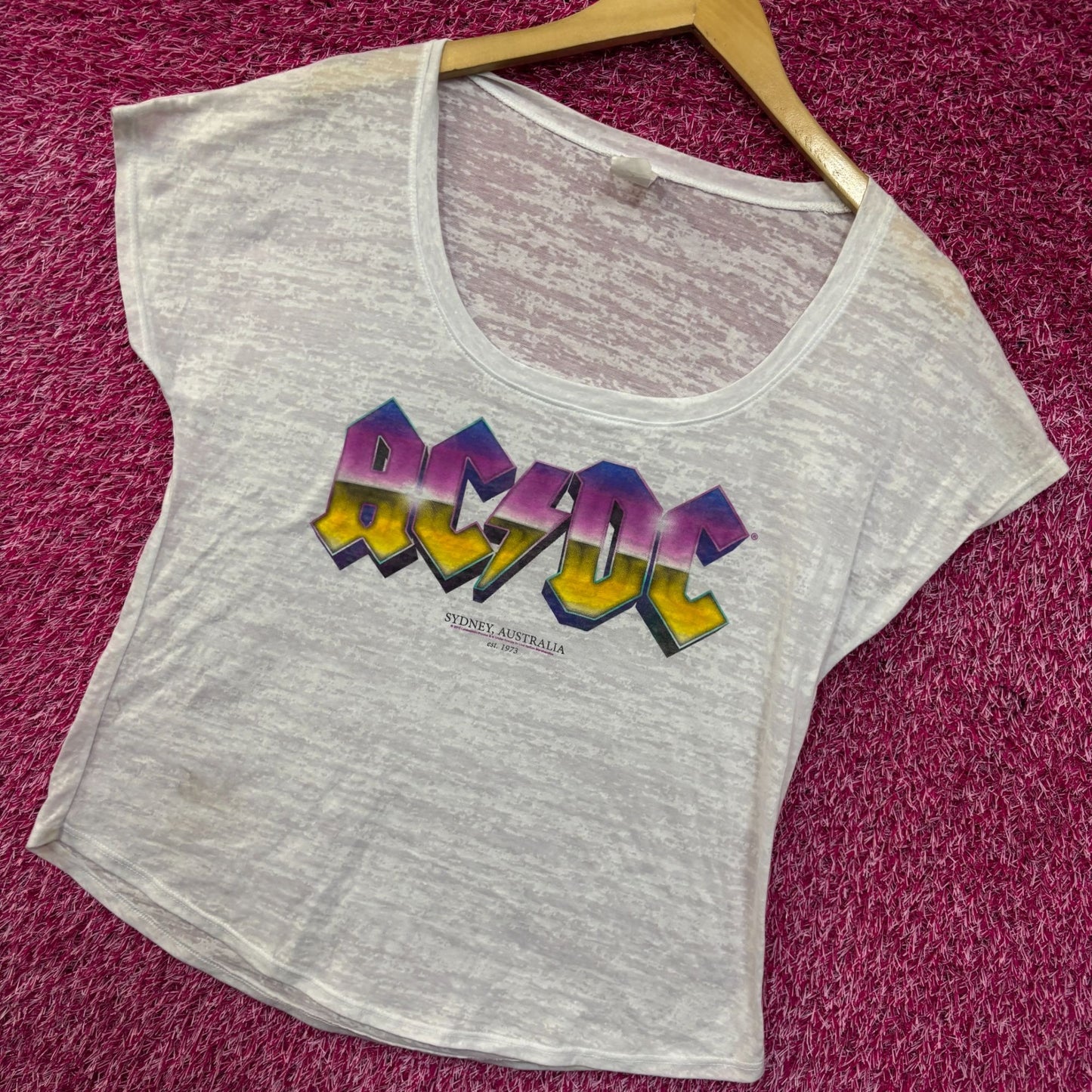 AC/DC Sydney Australia woman’s rock Tshirt size large