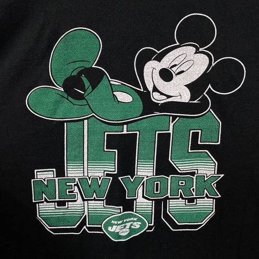 Junk Food x NFL Disney Mickey Mouse Kick Back New York Jets Shirt 2XL