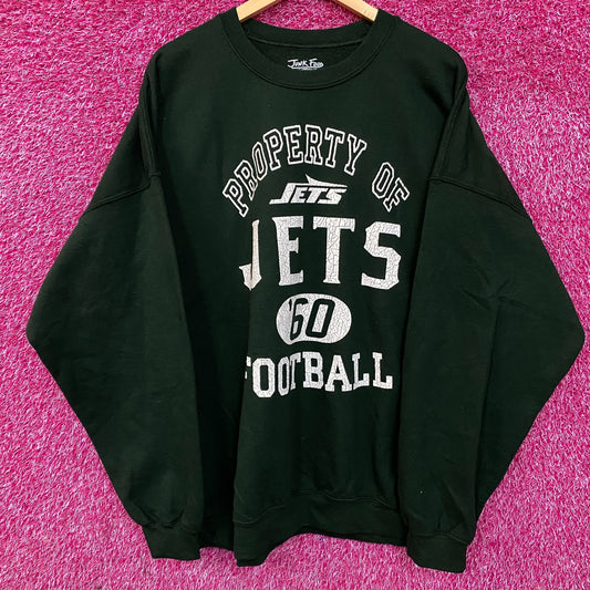 Junk Food Clothing New York Jets Property of Jets NFL Green Sweatshirt 2XL