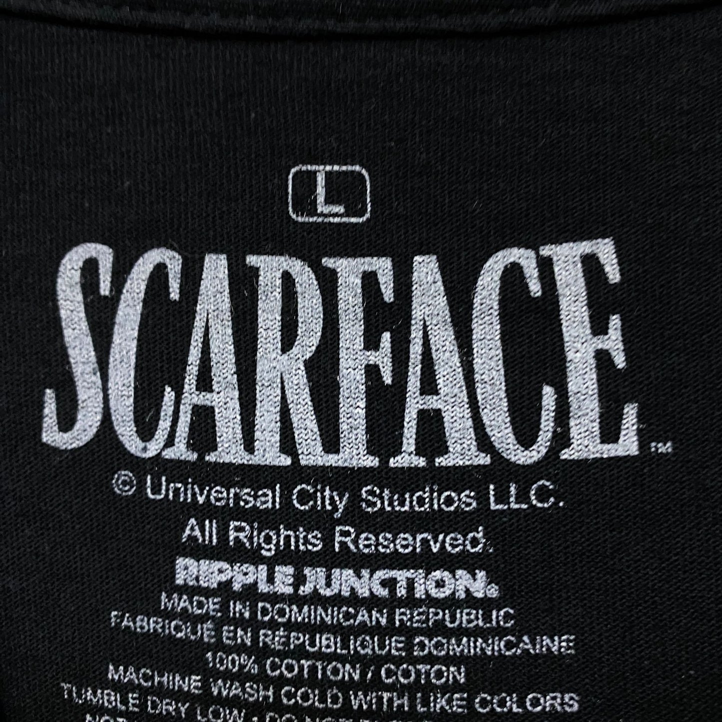 Tony Montana Miami Drug Lord Scare Face Movie Promo Tee L