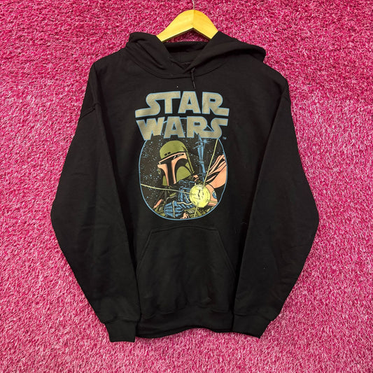 Star Wars Boba Fett Black Pullover Hoodie Men's Medium