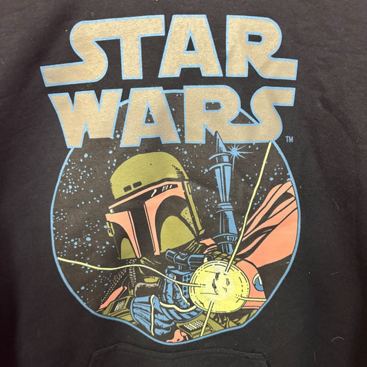 Star Wars Boba Fett Black Pullover Hoodie Men's Medium