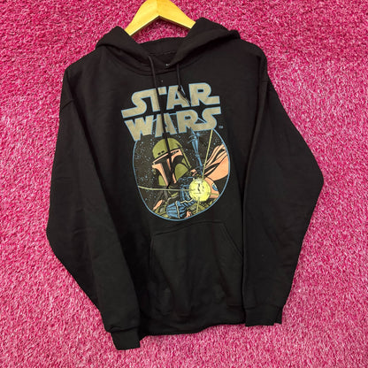 Star Wars Boba Fett Black Pullover Hoodie Men's Medium