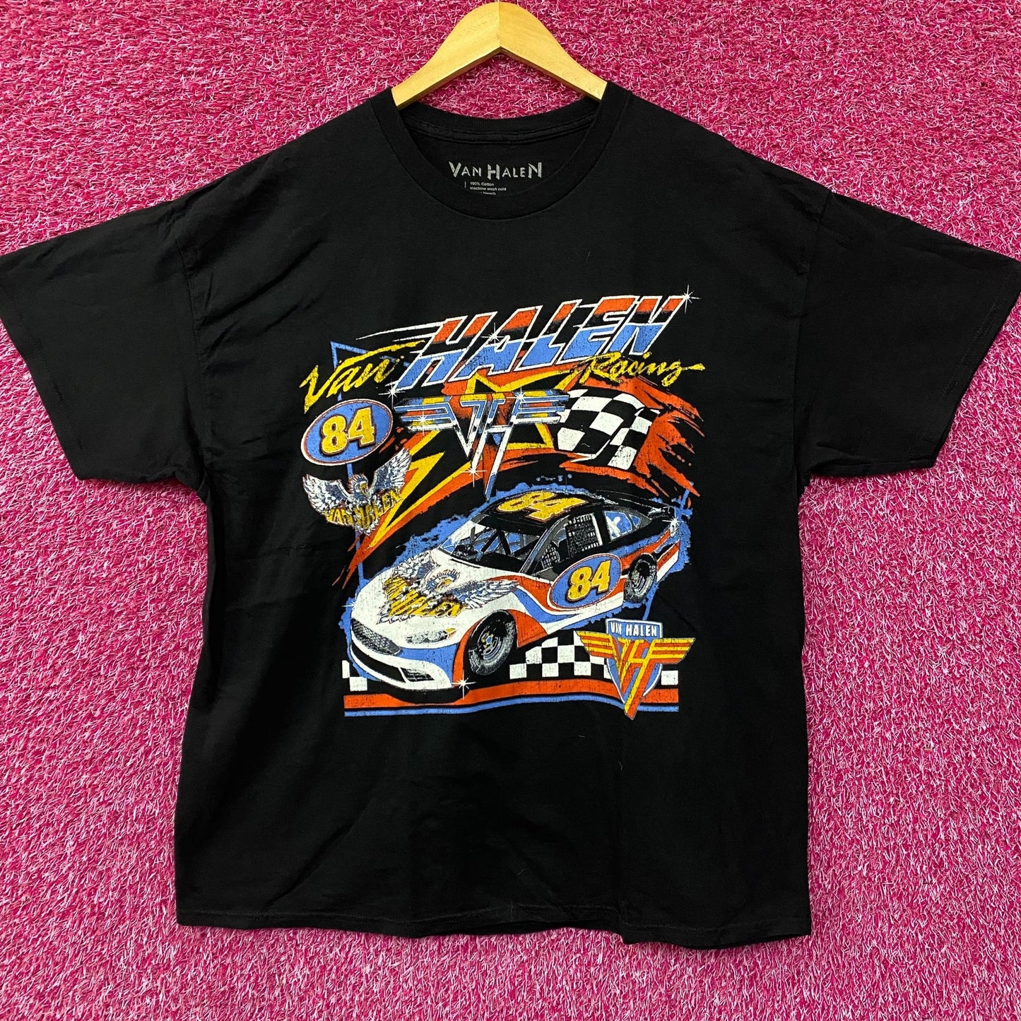 Van Helen Race Car 84 Graphic Design T-Shirt XL