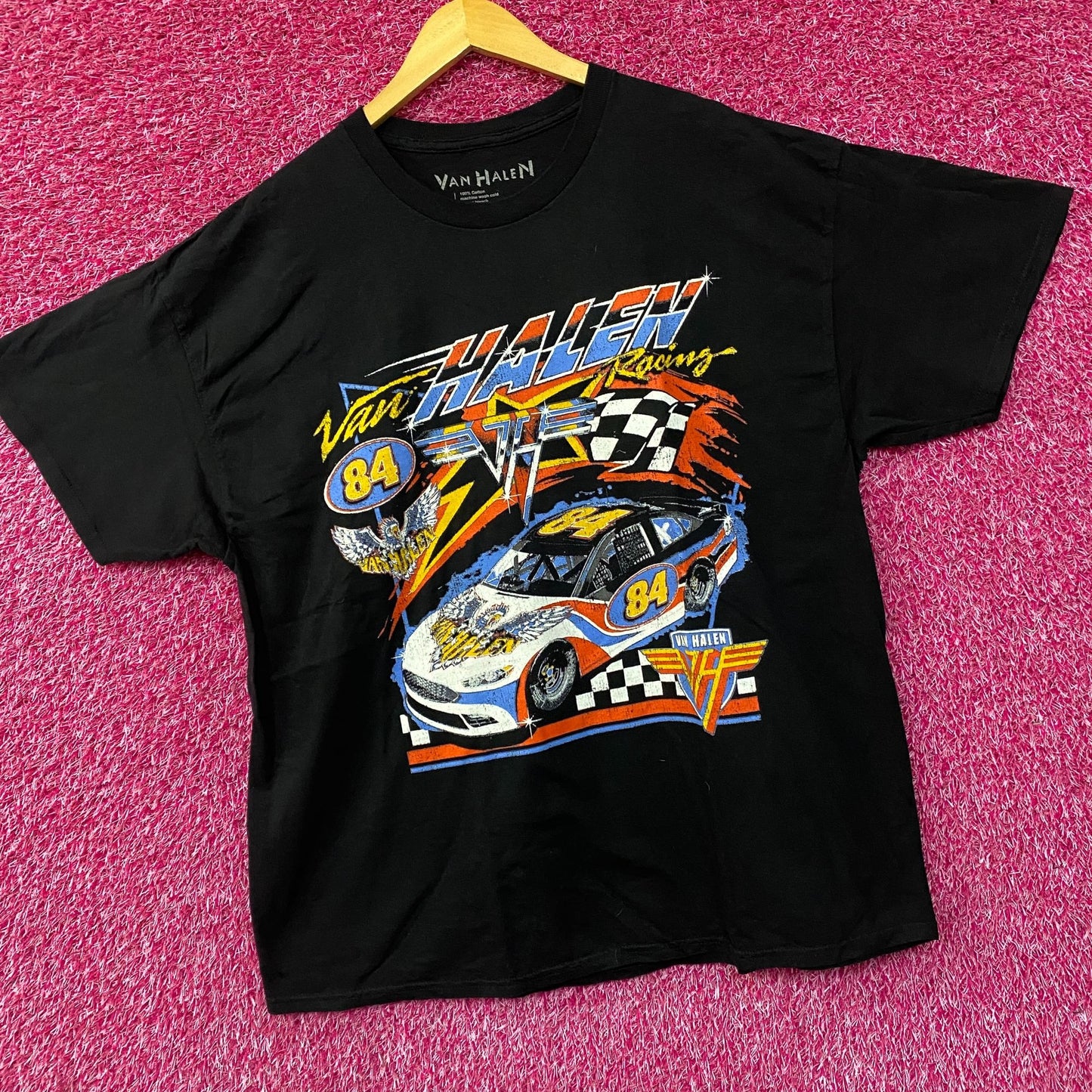 Van Helen Race Car 84 Graphic Design T-Shirt XL