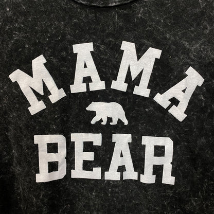 Rebellious One "Mama Bear" Graphic Crop Tee Medium