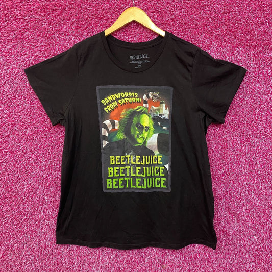 Hybrid Apparel Beetlejuice Sandworms from Saturn Distressed T-Shirt 2XL