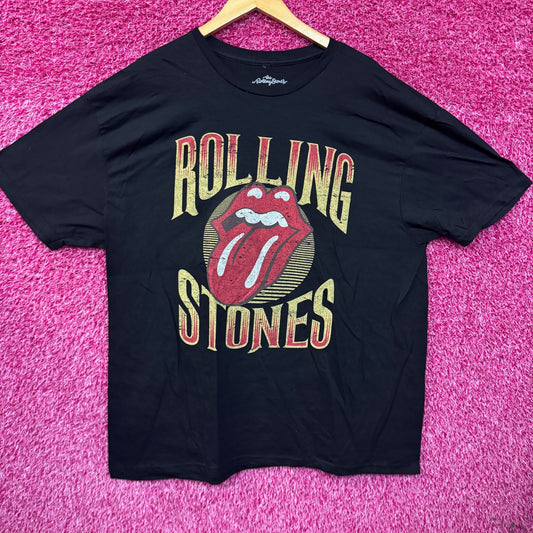 The Rolling Stones Hot Lips Logo Rock n Roll Band Tee 2XL