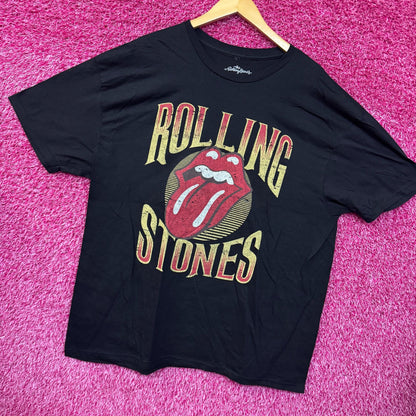 The Rolling Stones Hot Lips Logo Rock n Roll Band Tee 2XL