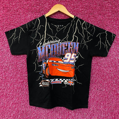 Disney Pixar Cars Lightning McQueen Racing Graphic T-Shirt Large
