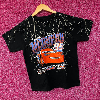 Disney Pixar Cars Lightning McQueen Racing Graphic T-Shirt Large