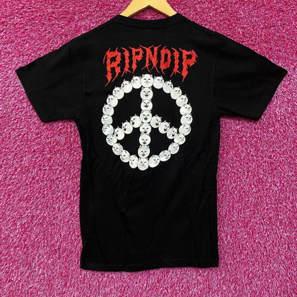 RIPNDIP Expression Peace Sign Lord Nermal T-Shirts Small