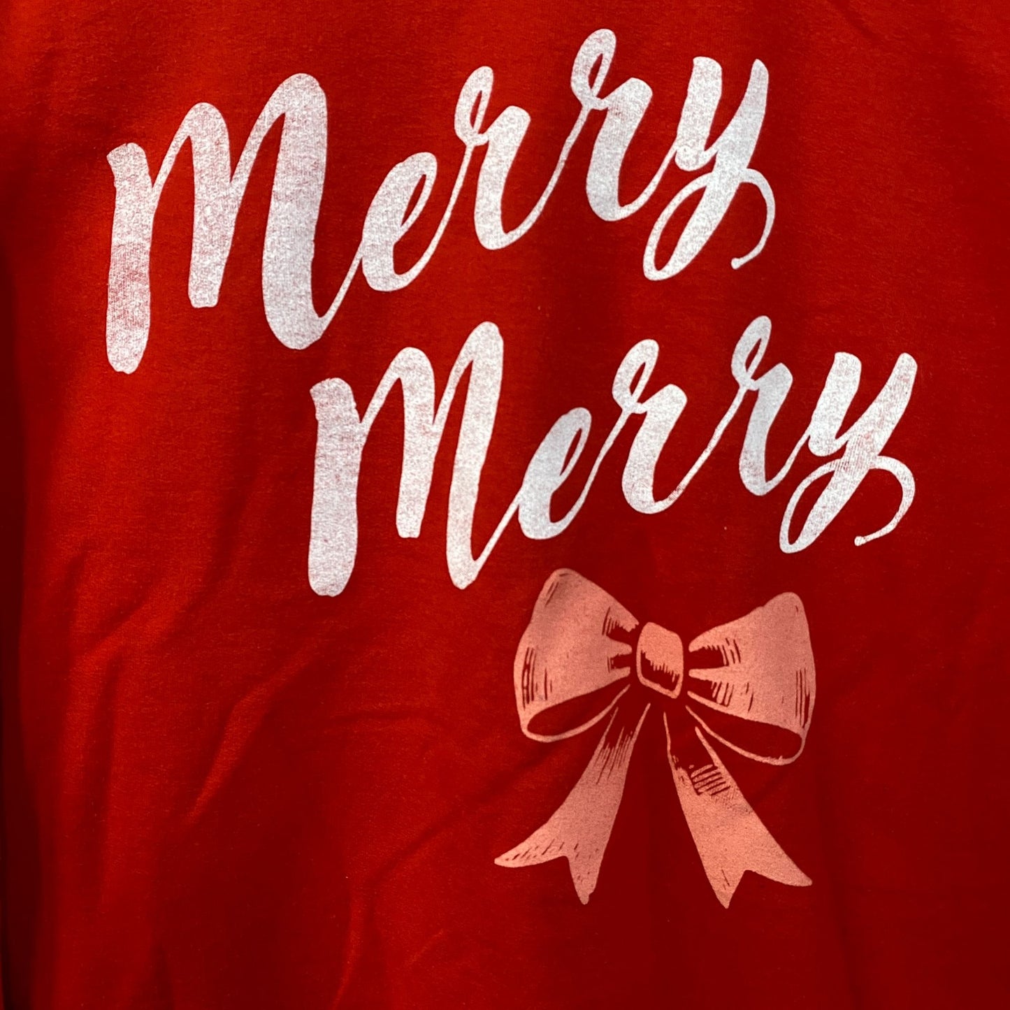 Junk Food Merry Merry Graphic Fleece Sweatshirt Medium