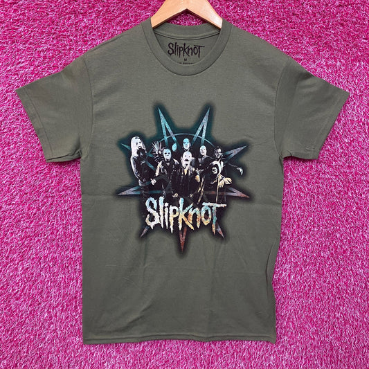Slipknot  Group Star Olive T-Shirt Medium