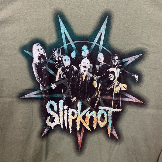 Slipknot  Group Star Olive T-Shirt Medium