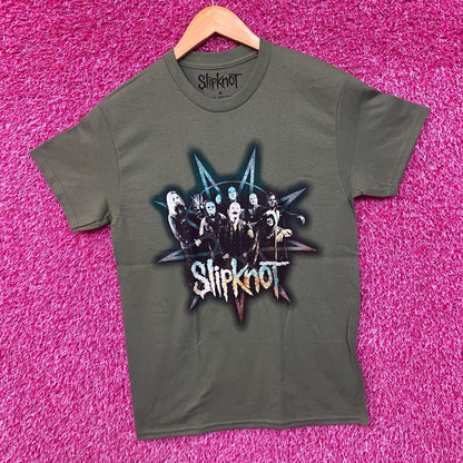 Slipknot  Group Star Olive T-Shirt Medium