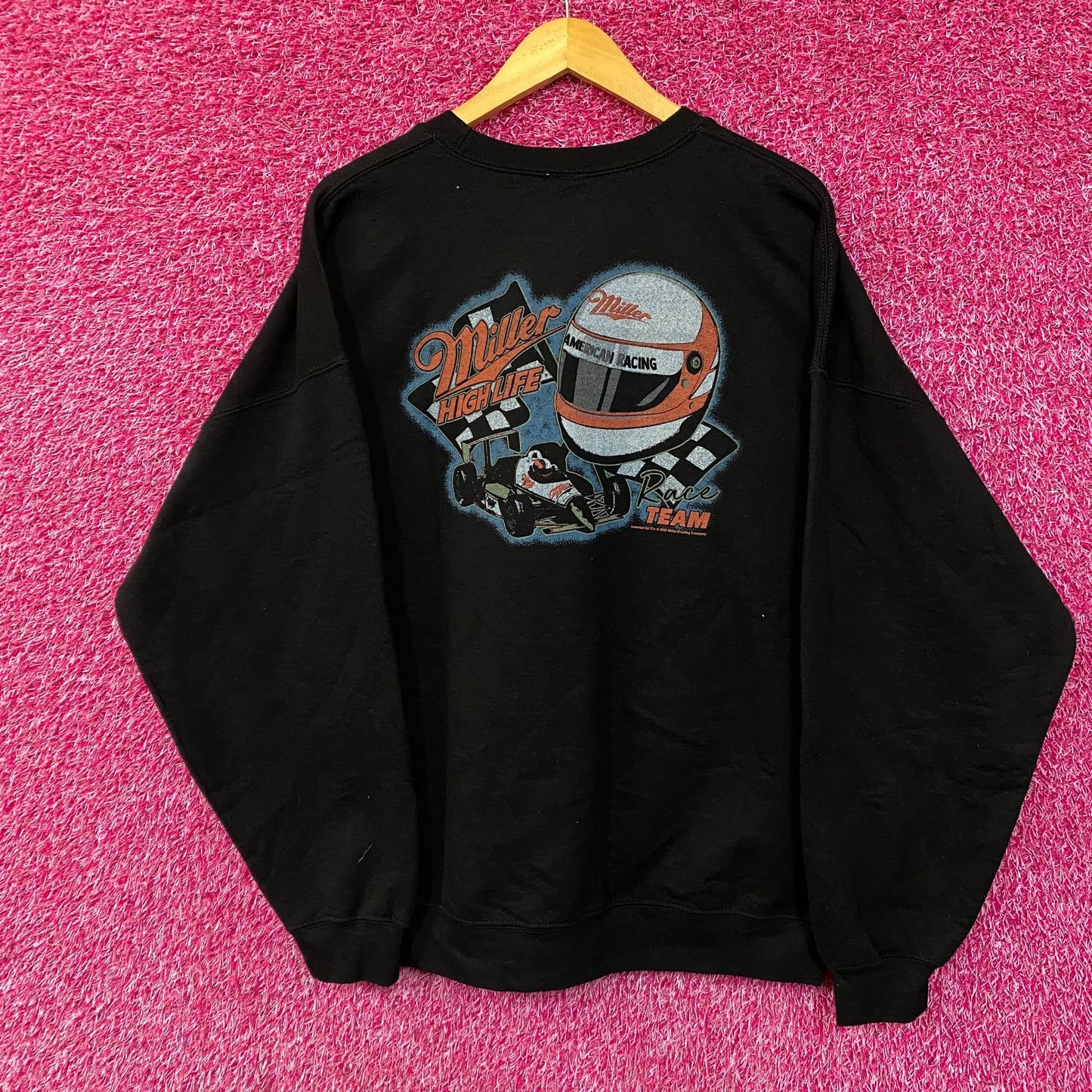 Junk Food Miller High Life Racing Pit Flea Market Fleece size Large