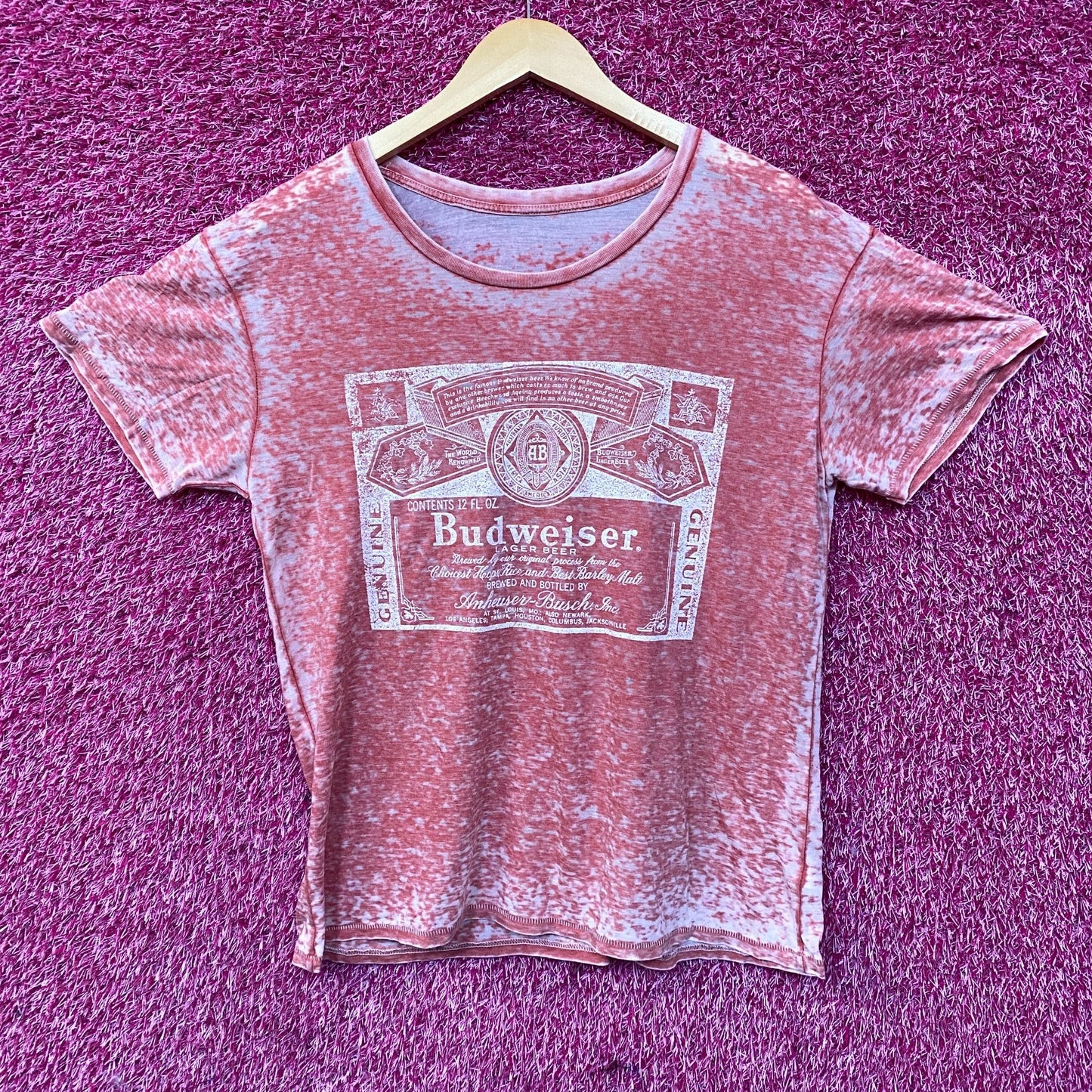 Budweiser King Of Beer 1980'S Vintage Style Logo Graphic T-Shirt Large