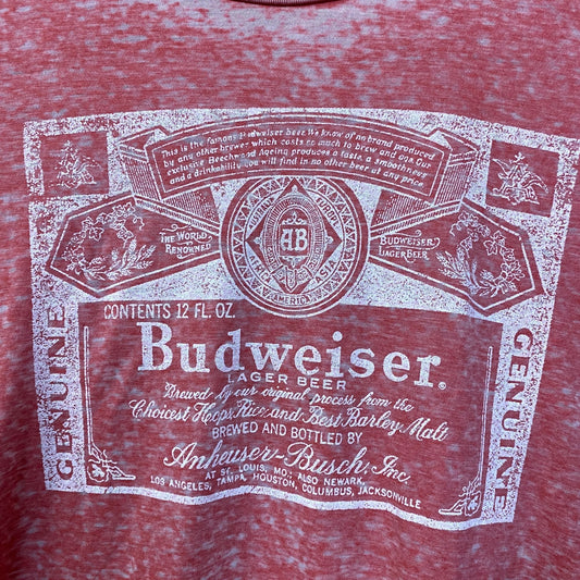 Budweiser King Of Beer 1980'S Vintage Style Logo Graphic T-Shirt Large