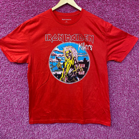 Iron Maiden Killers Album Cover Artwork Red T-Shirt XXL