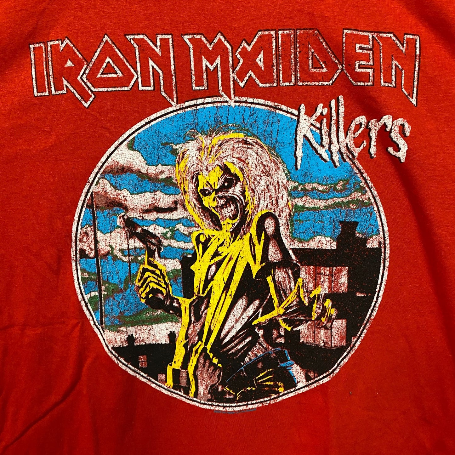 Iron Maiden Killers Album Cover Artwork Red T-Shirt XXL