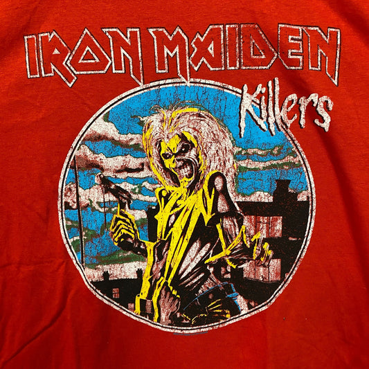 Iron Maiden Killers Album Cover Artwork Red T-Shirt XXL