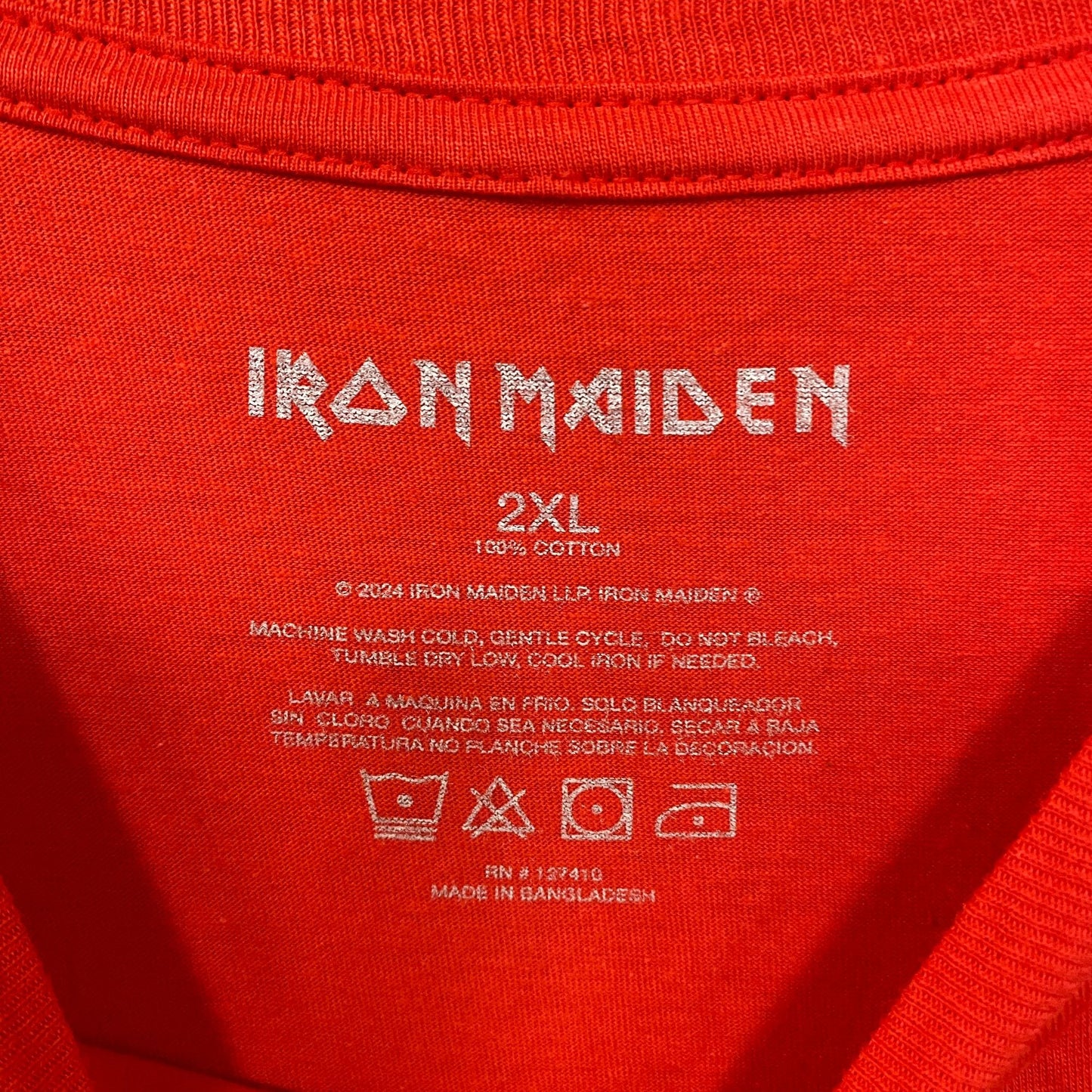 Iron Maiden Killers Album Cover Artwork Red T-Shirt XXL