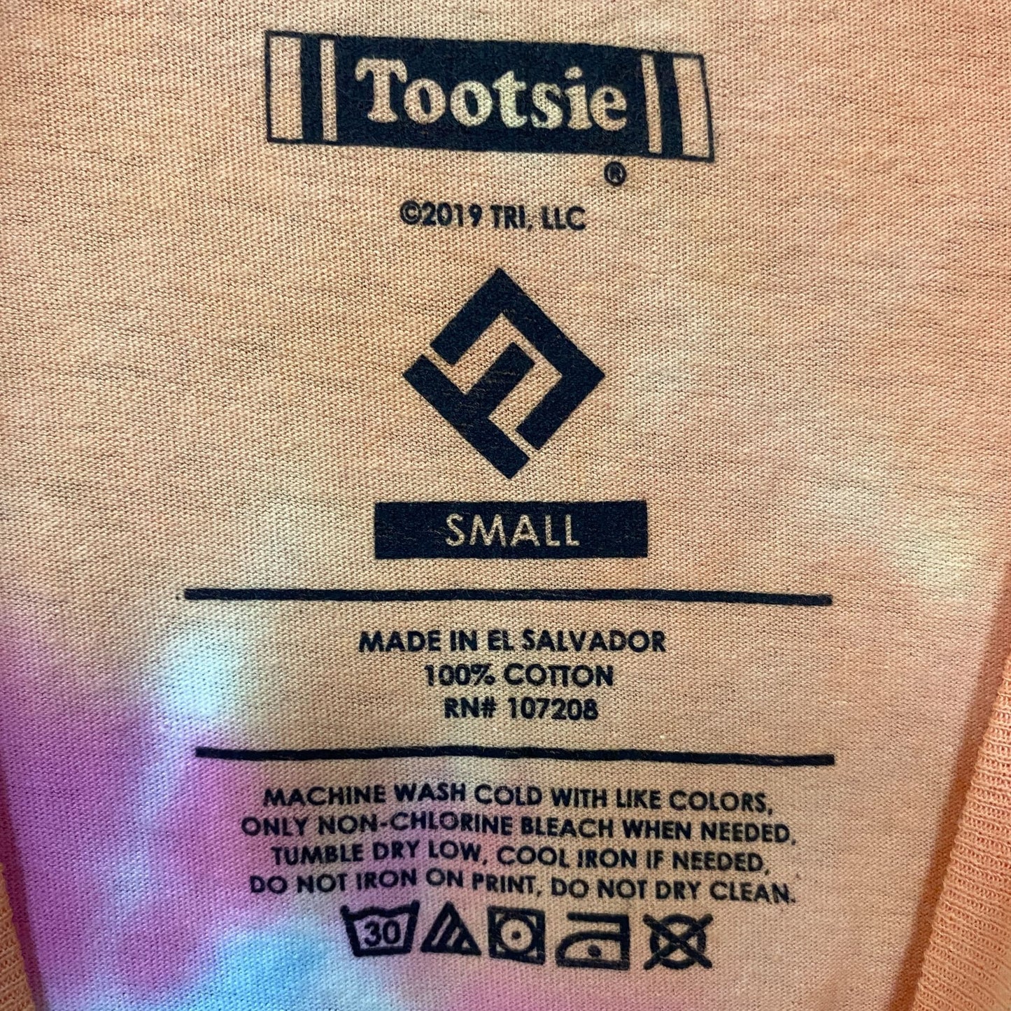 Tootsie Sugar Daddy Tie Dye T-Shirt Small