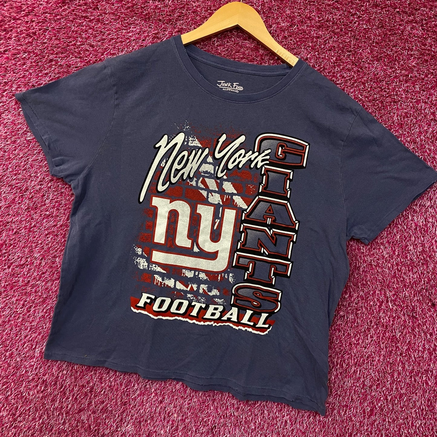 Junk Food Clothing Women's NFL New York Giants Brick Retro Tee XL