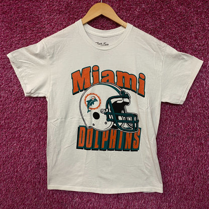 Junk Food NFL Miami Dolphins Throwback Helmet Logo T- Shirt Small