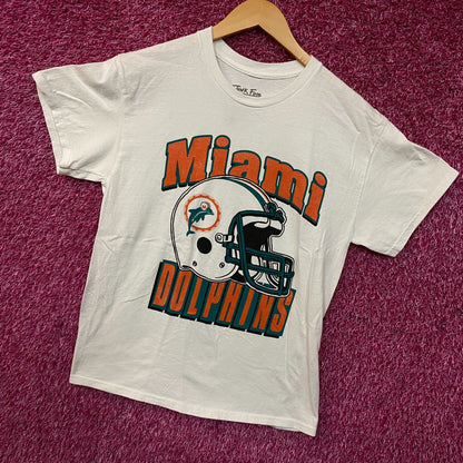 Junk Food NFL Miami Dolphins Throwback Helmet Logo T- Shirt Small