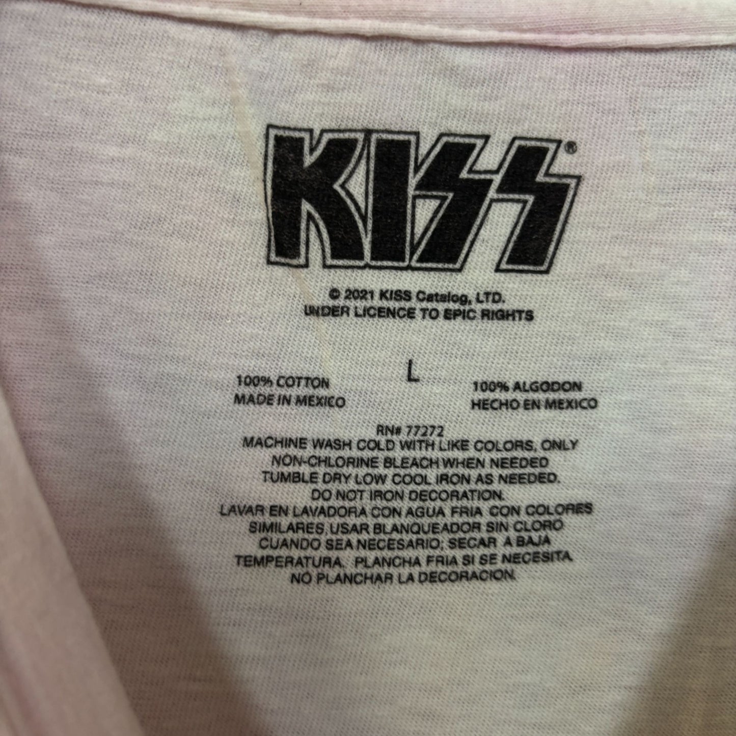 Kiss Alive Womens Rock Tie Dye Tshirt Size Large