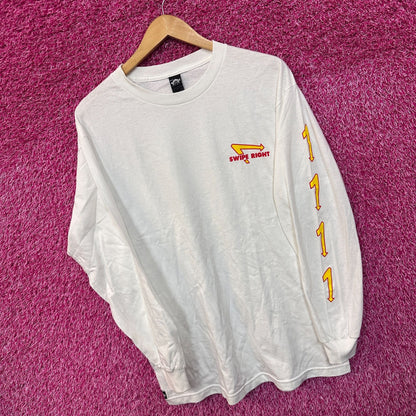 Paradise Swipe Right In N Out Arrow Logo Long Sleeve L