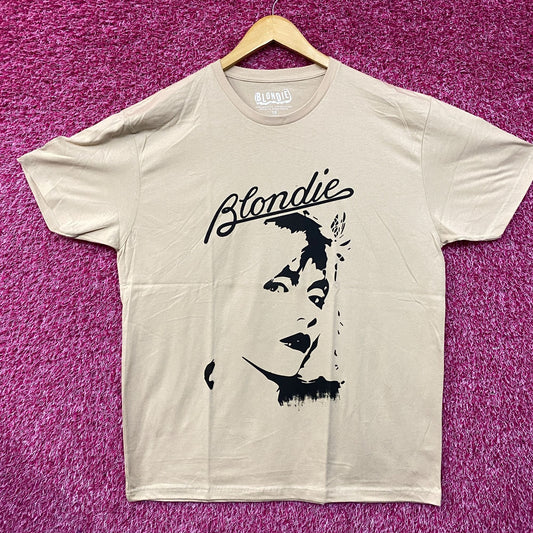 Blondie Parallel Lines Debbie Harry Face T-shirt Tan 1X