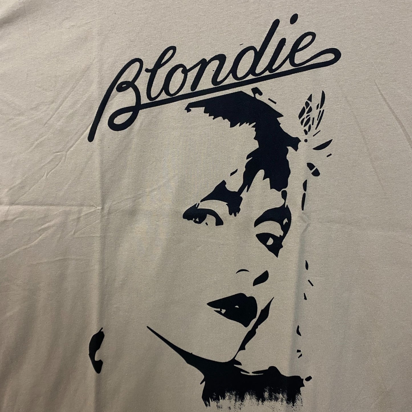 Blondie Parallel Lines Debbie Harry Face T-shirt Tan 1X