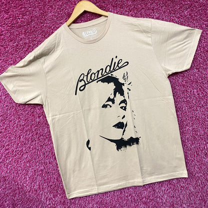Blondie Parallel Lines Debbie Harry Face T-shirt Tan 1X