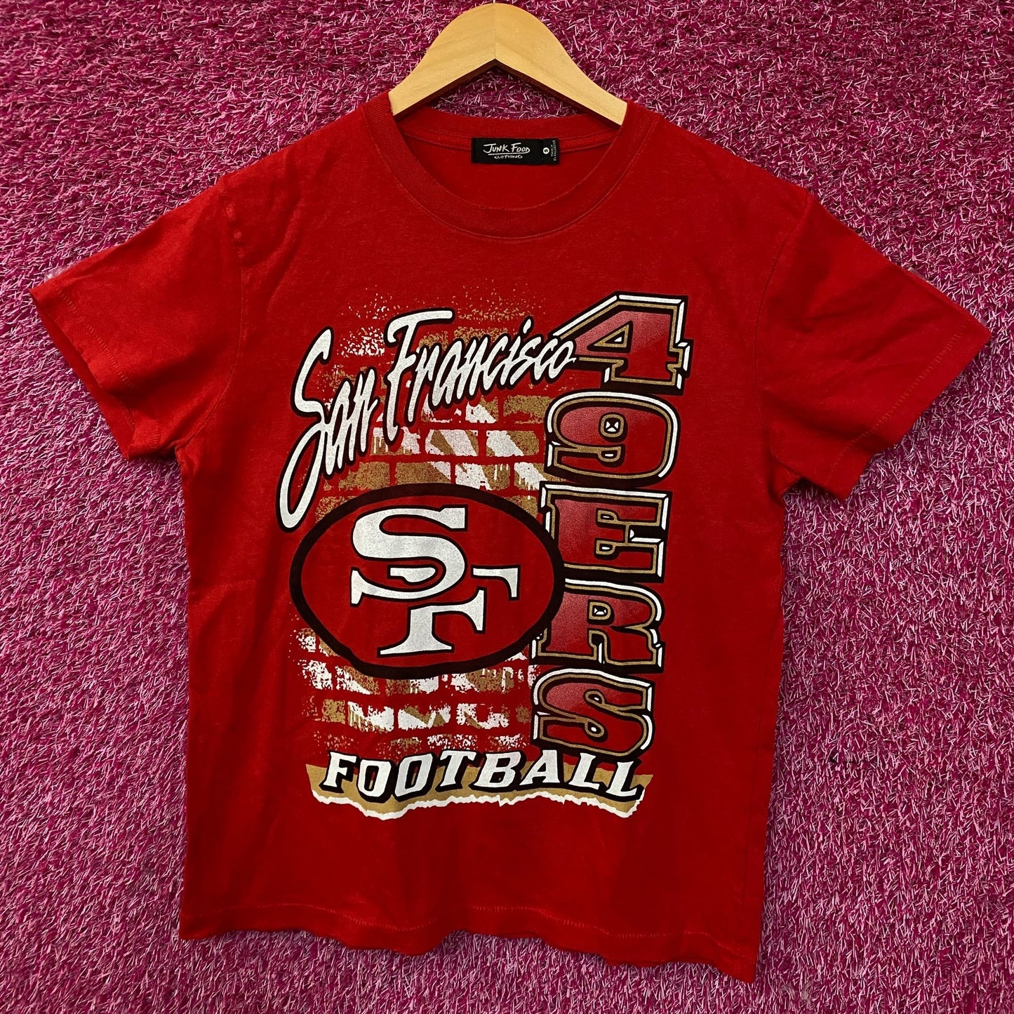 Junk Food Clothing Women's NFL San Francisco 49ers Brick Vintage T-Shirt Small