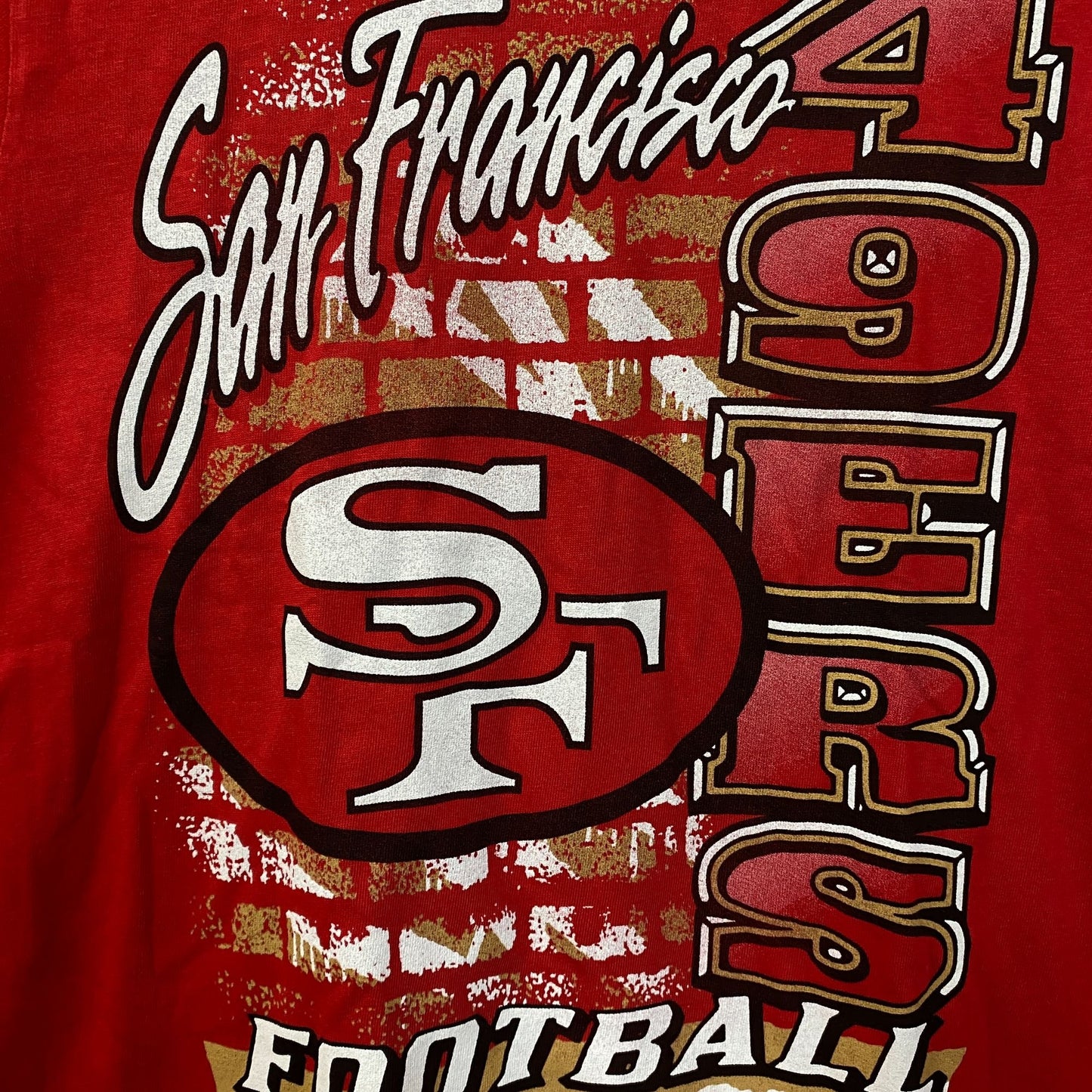 Junk Food Clothing Women's NFL San Francisco 49ers Brick Vintage T-Shirt Small