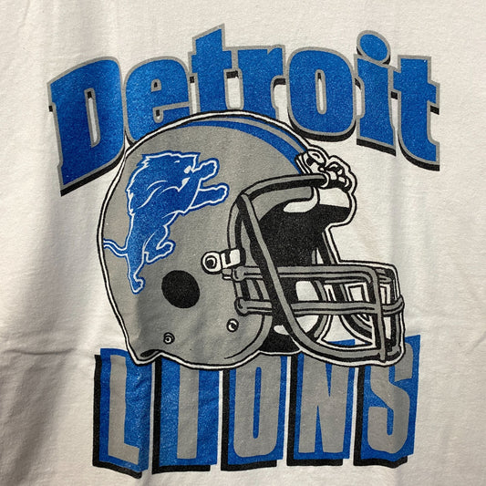 Junk Food Clothing NFL Detroit Lions Throwback Helmet Logo T-Shirt Large