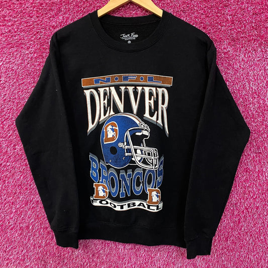 Junk Food Clothing Denver Broncos Helmet Logo Sweatshirt XS