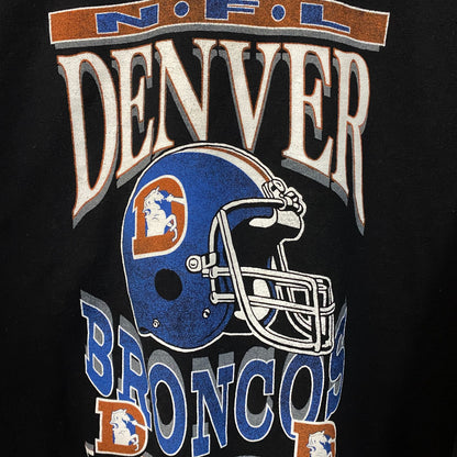 Junk Food Clothing Denver Broncos Helmet Logo Sweatshirt XS