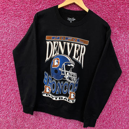 Junk Food Clothing Denver Broncos Helmet Logo Sweatshirt XS